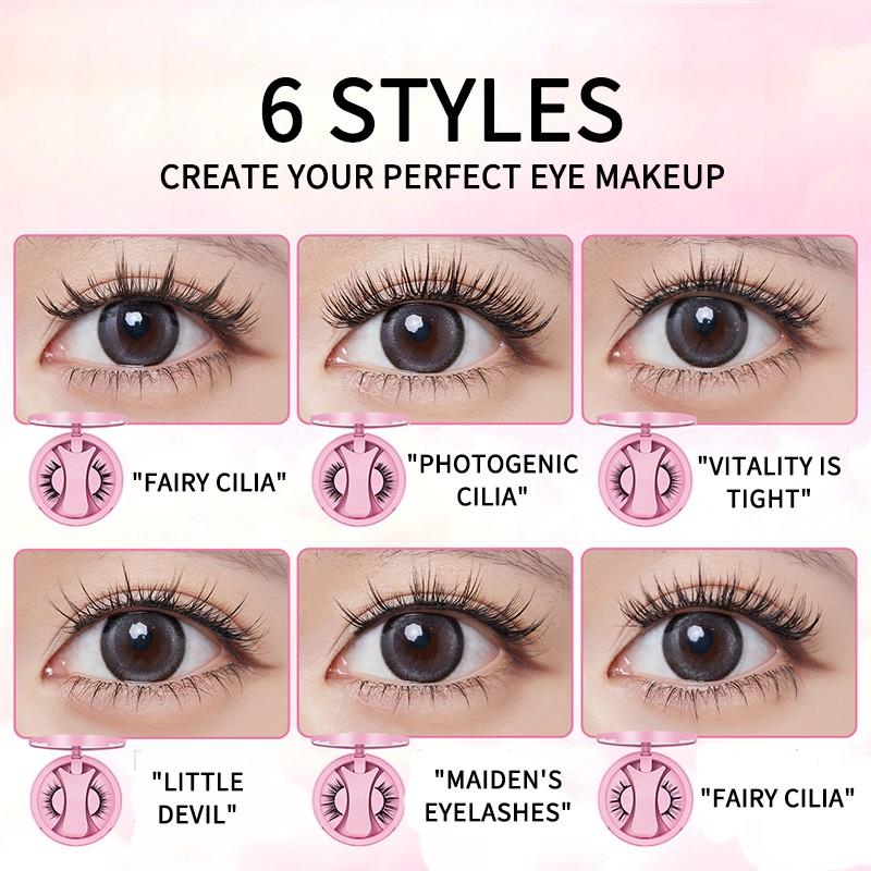 Bqi Magnetic False Eyelashes Natural Look, Quick Adhesion, Invisible Wear, All-In-One Box, Magnetic Fake Lashes for Everyday Use