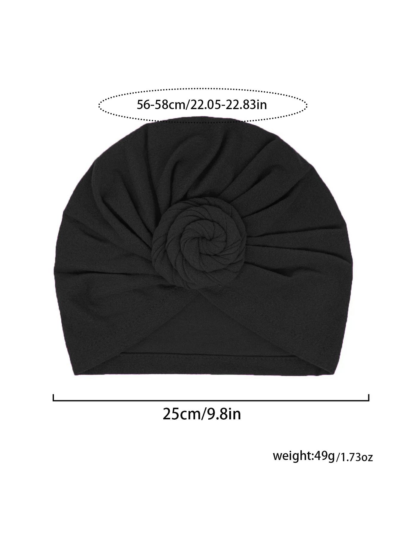 Women's Ethnic Headscarf Hat, Floral Twist Design Indian Turban Cap, Casual Fitted Style for All Seasons, Perfect for Parties & Daily Use