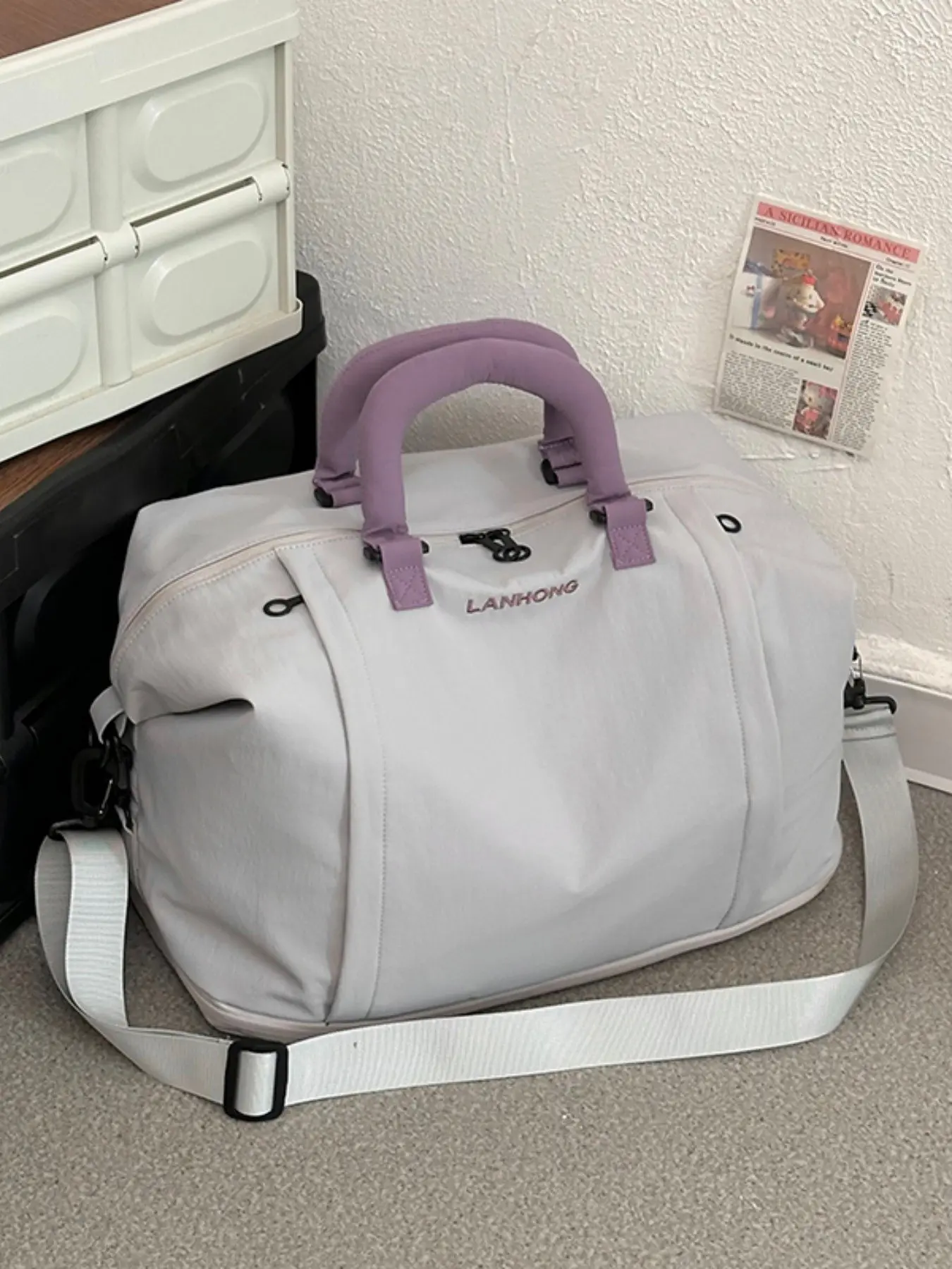 Large Capacity Travel Bag for Women, Lightweight Fitness Bag, Dry Wet Separation, Sport Training Bag, Airport Handbag, Maternity Storage Bag, Organizational Travel Bag