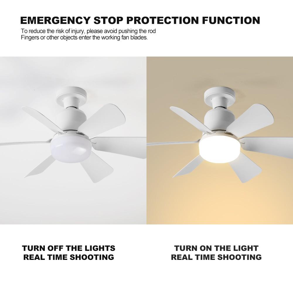 E27 Socket Fan Light Lamp, Adjustable Brightness & Timer, 3 Color Modes 3000k-6500k, Remote Control, Ideal for Bedroom/kitchen/living Room/dining Room/garage/walkway