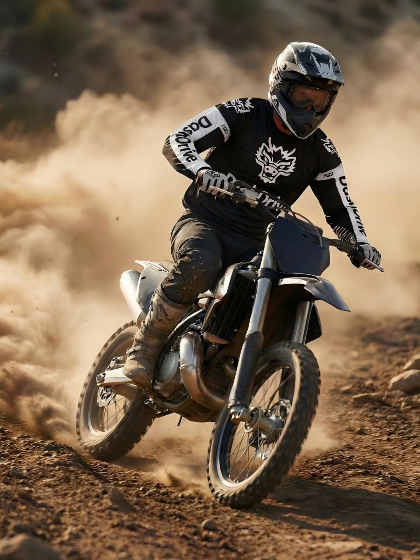 Men's Long Sleeve Downhill Jersey, Breathable Quick-Dry Mountain Bike & Motocross Cycling Top, Ideal for Outdoor Sports