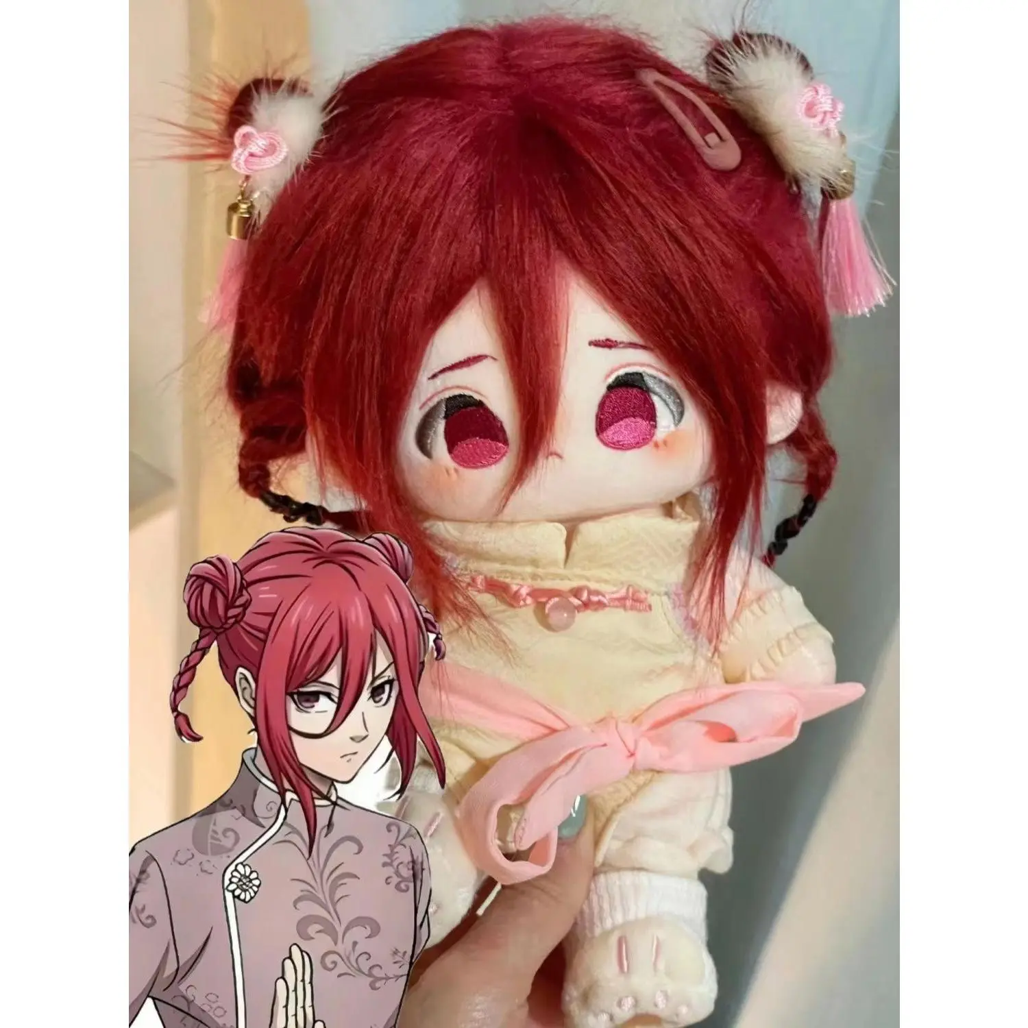 Stuffed 20cm Blue Lock Chigiri Hyoma Plushies Stuffed Doll Dress-up Kids Adults Collectible Red Hair Cosplay Cotton Xmas Gift