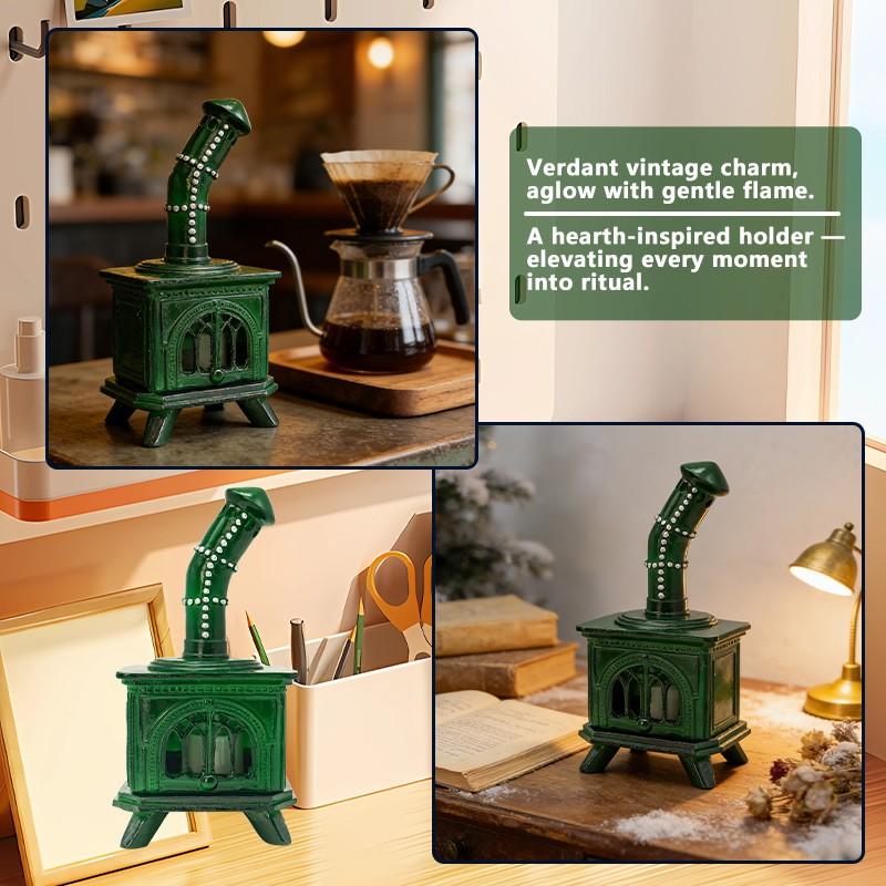 Kids' Favorite Decorative Items, Beautiful Home Ornaments, Small Fireplace and Cat Oil Lamp Wreath Magnets, Christmas Atmosphere Miniature Decorations