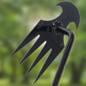 Weed Puller Tool Garden Weed Pulling Tool, Portable Garden Weeder Tool Uprooting Weeding Tool, 4 Teeth Manganese Steel Forged Hand Weeder for Vegetable Gardening Backyard Farm Planting & Weeding