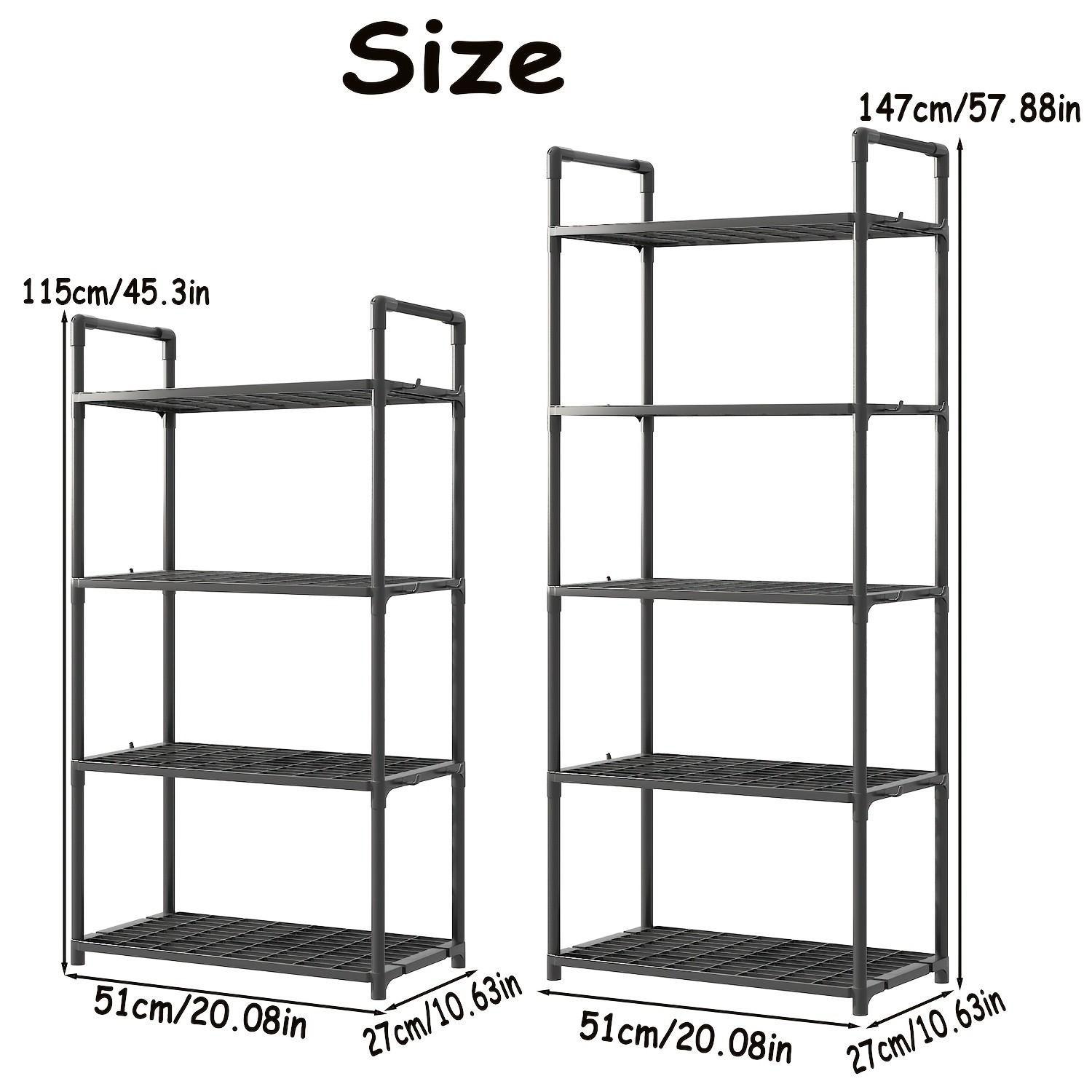 Kitchen Floor Storage Rack, 4/5 Layers Optional, Multi-Functional Home Organizer, Microwave Rice Cooker Small Appliances Shelf, Dorm Room Office Storage