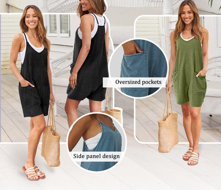AUTOMET Fade Craft Loose Romper- Vintage Acid Wash Womens Sleeveless Casual Summer Spaghetti Strap Overalls Shorts Jumpsuit with Pockets AUTOMET Fade Craft Loose Romper- Vintage Acid Wash Womens Sleeveless Casual Summer Spaghetti Strap Overalls Shorts Jumpsuit with Pockets