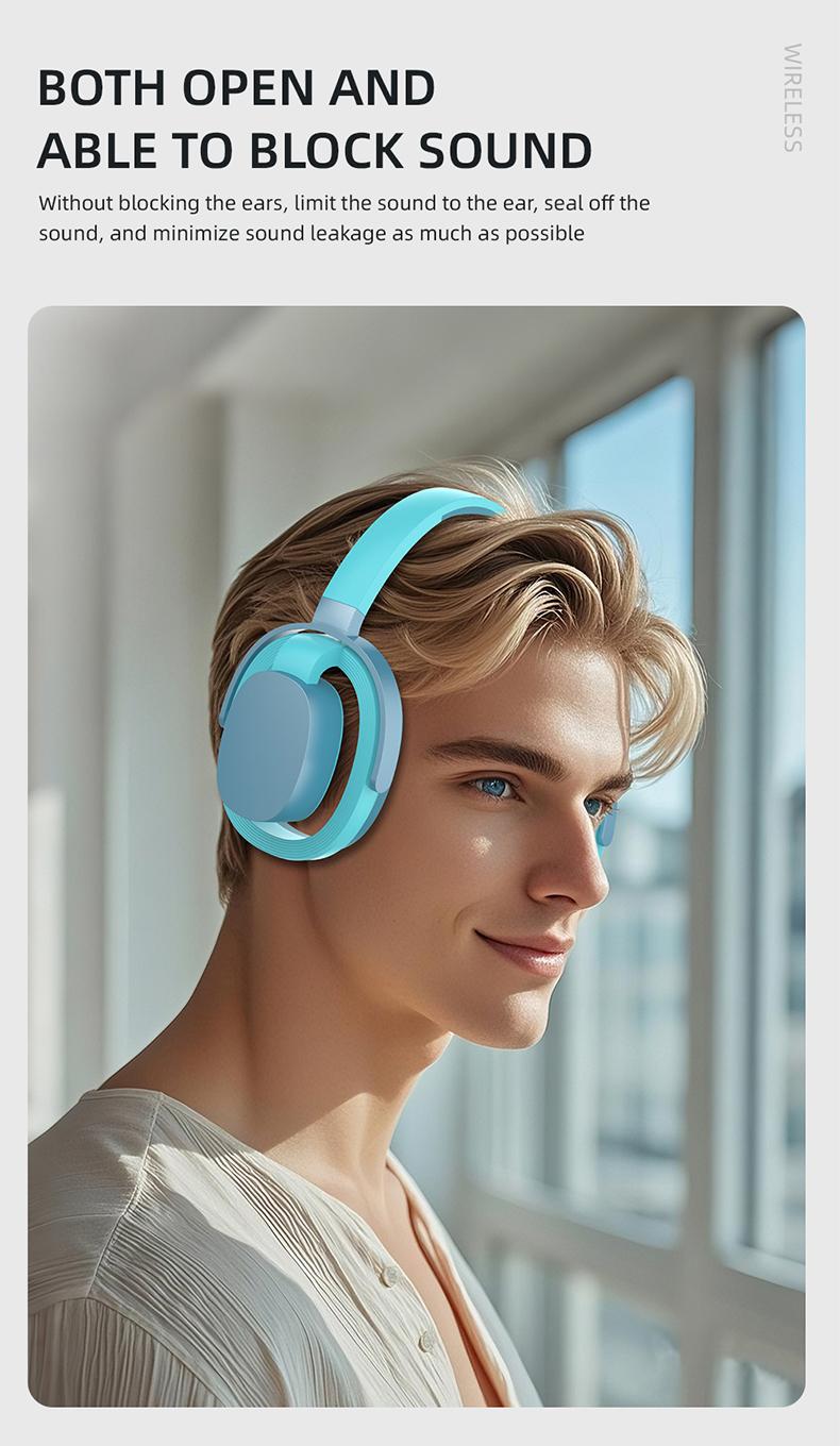 PAXA ZW-083 Headset Bluetooth Headphones，Hollow Earphone Design,Outstanding Acoustic Performance Balance Technology,  Low-Latency Sound Image Synchronization, Bluetooth 5.4 Stable Version, 30-Hour Battery Life, Suitable For Work Or Outdoor Activities.