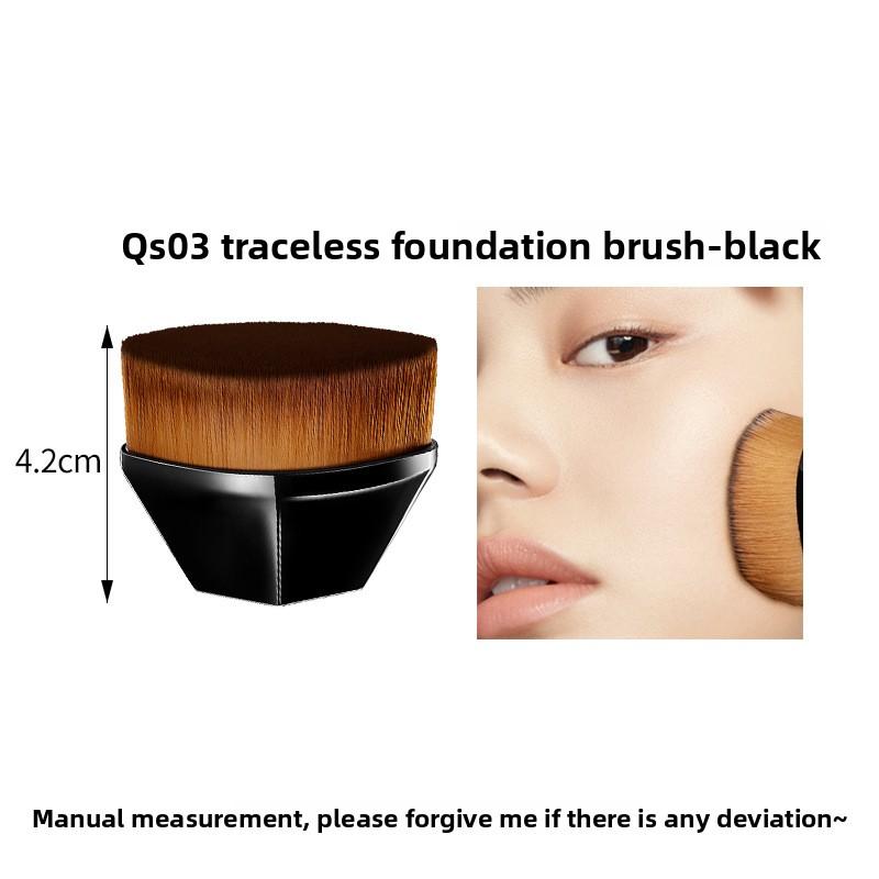 Foundation brush, flat concealer brush, blush brush, loose powder brush, wooden handle makeup brush