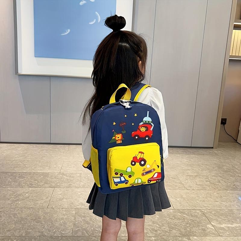 Lightweight Kids Backpack School Bag Children Cute Cartoon Animal Car Travel Rucksack Backpack For Kindergarten Boys Girls
