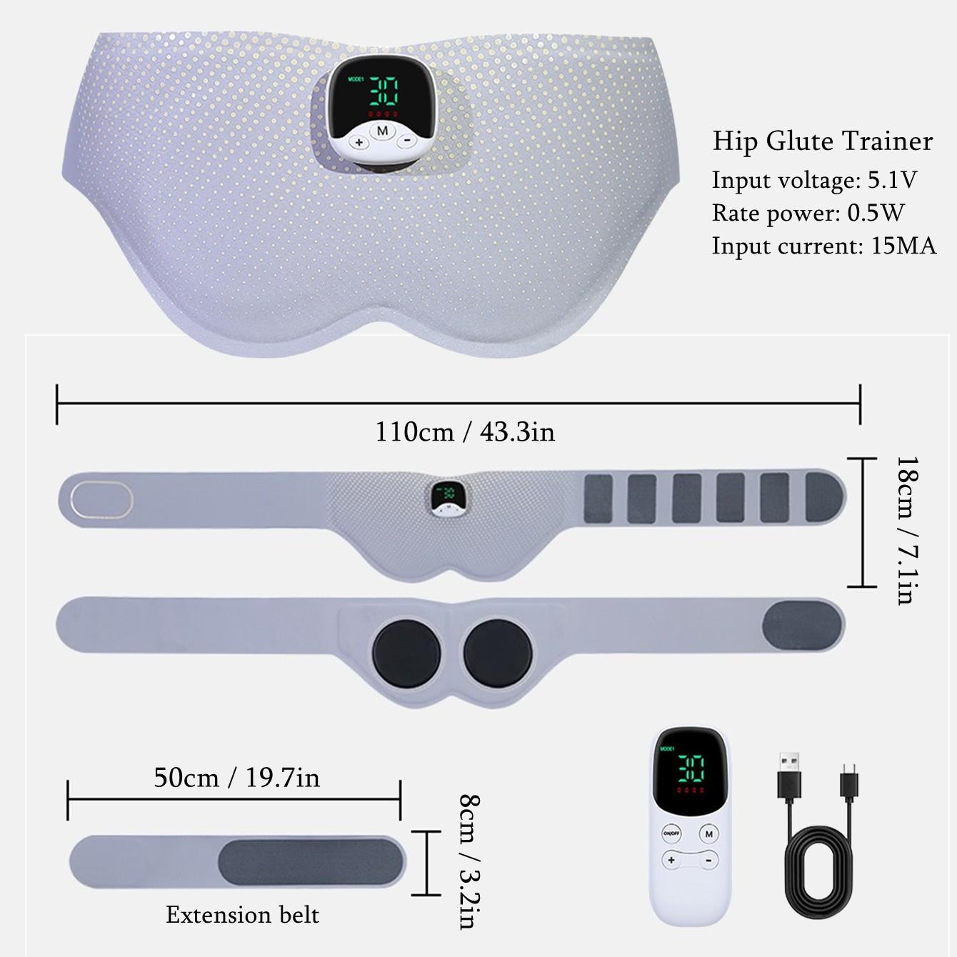 Booty Stimulator EMS Hip Trainer, Intelligent Wireless Fitness Butt Lifting Machine, 10 Modes Smart Training, Muscle Conditioning
