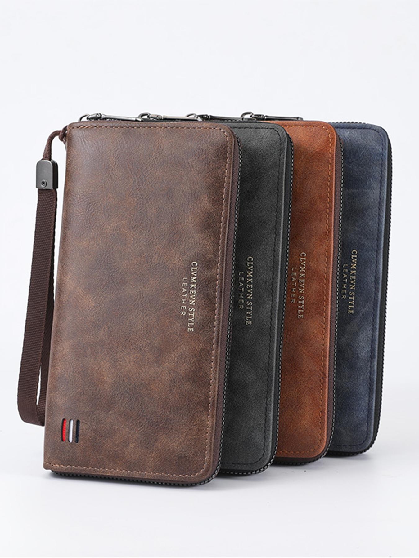 Men's Business Solid Color Long Wallet, Fashionable Zipper Wallet for Daily Used, Casual Trendy Versatile High-quality Daily Wallet, Business Wallets