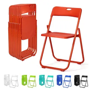 Outvita Foldable Plastic Chairs 4/6/10 Pcs 300 LBS Load, Reinforced Metal Frame Easy Storage for Indoor/Outdoor: Weddings, Parties, Meeting Rooms, Gardens