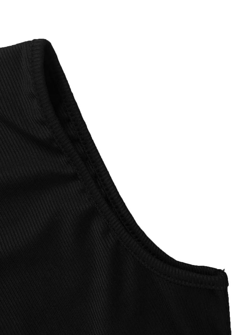 Women's Daisy Embroidery Mock Neck Tank Top, Floral Embroidery Cami, Elegant Sleeveless Top for Summer, Ladies Clothes for Daily Wear