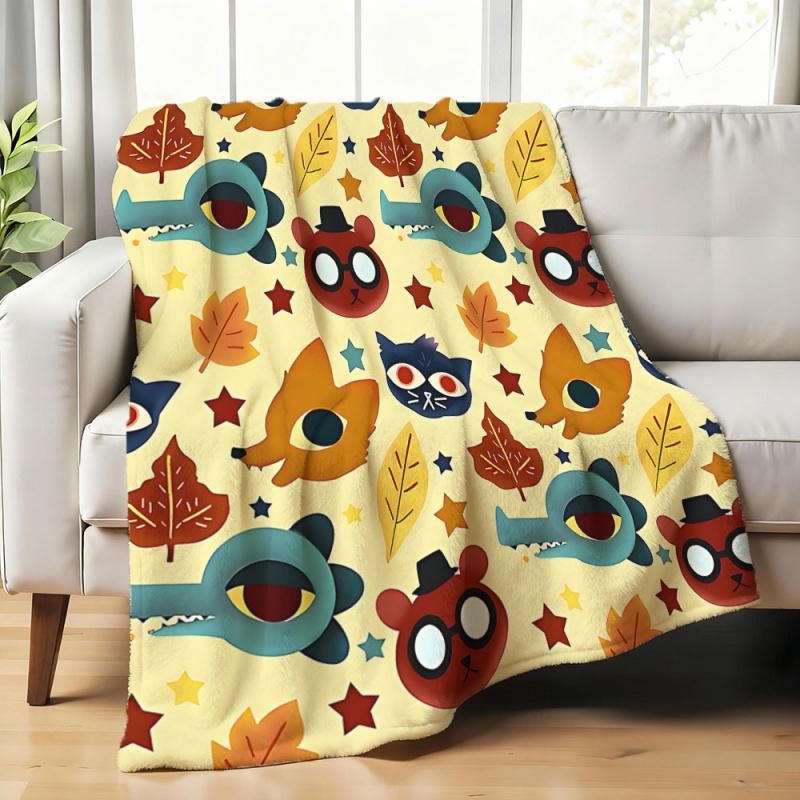 Flannel blankets Night in the Woods Fall Smooth blanket Plush blanket soft cartoon print bedspread sofa blanket
