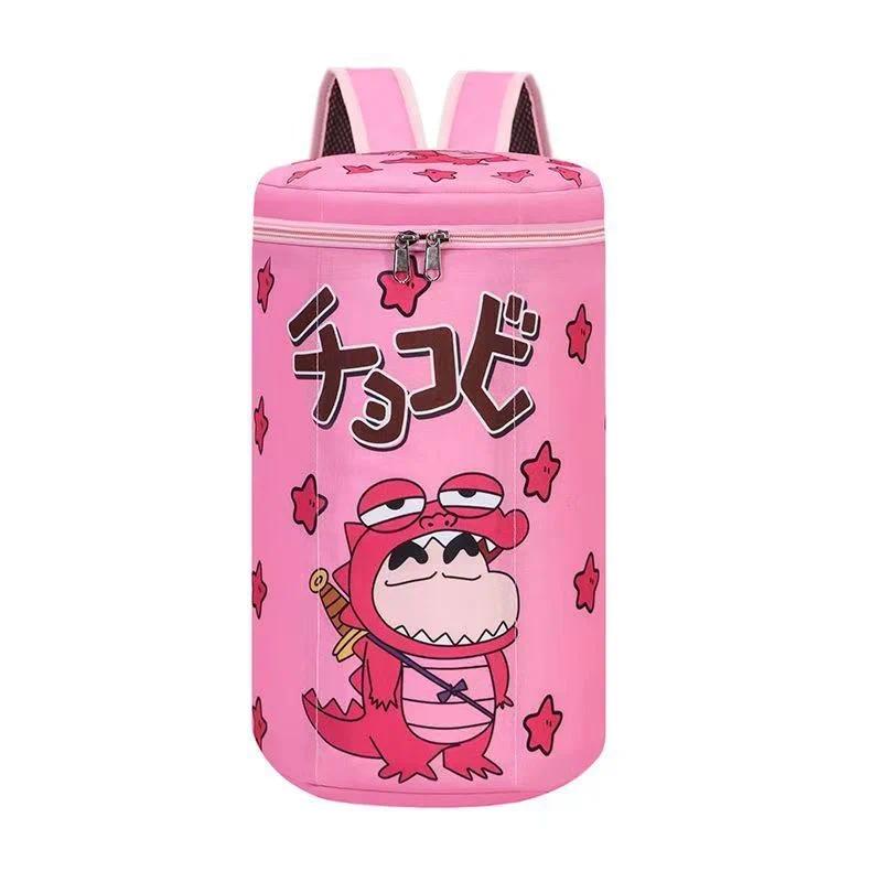 Crayon Shin-Chan Same Style Cute Backpack Crocodile Biscuit Backpack Top Zipper Badminton Racket Bag Portable Large Capacity Bag