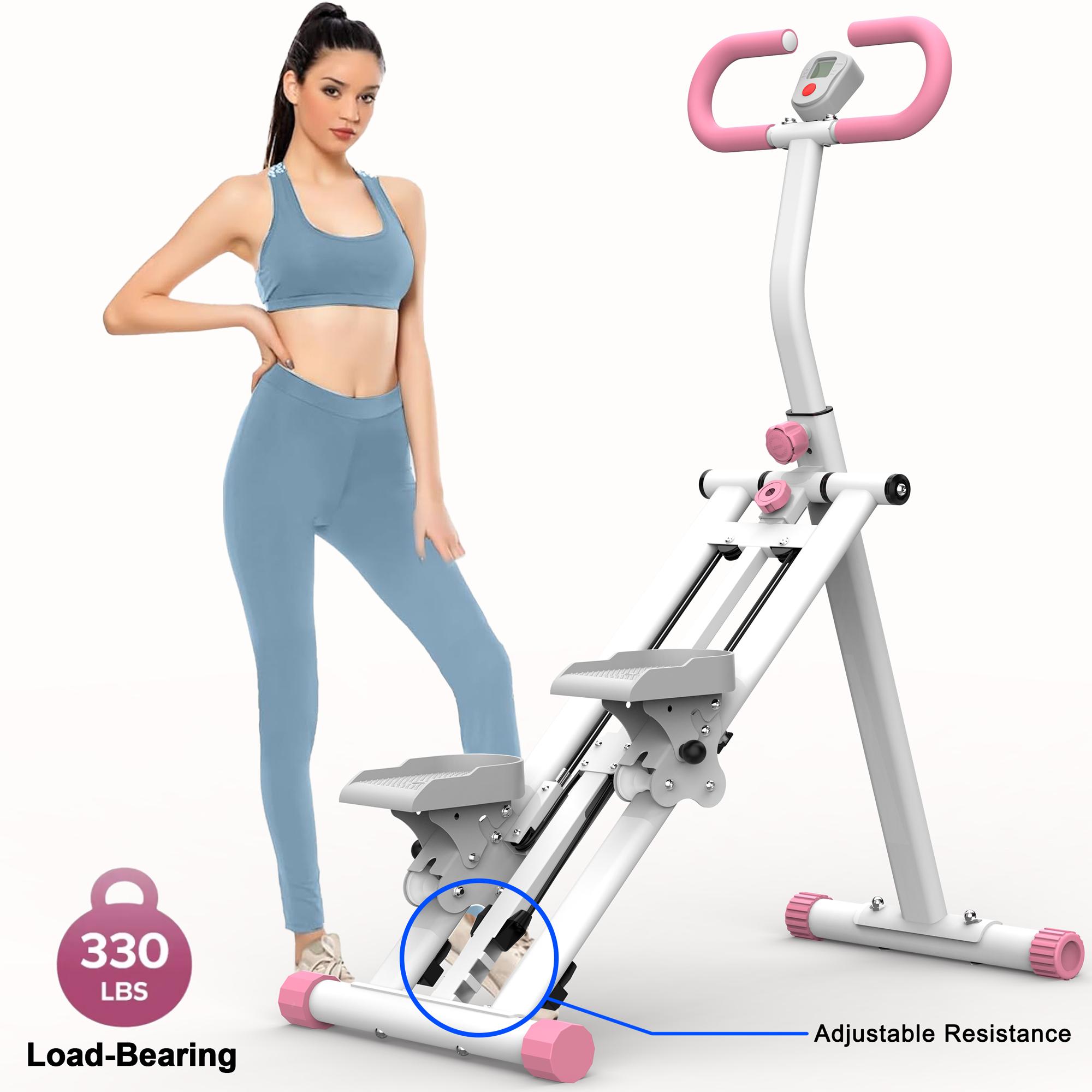 【KINMAC】330lbs Stair Stepper Climber Machine with Adjustable Resistance & Handlebar - Upgrade Vertical Climber Workout Machine for Full-Body Exercise Climber Fitness Equipment with Stable Frame 196N 3Level
