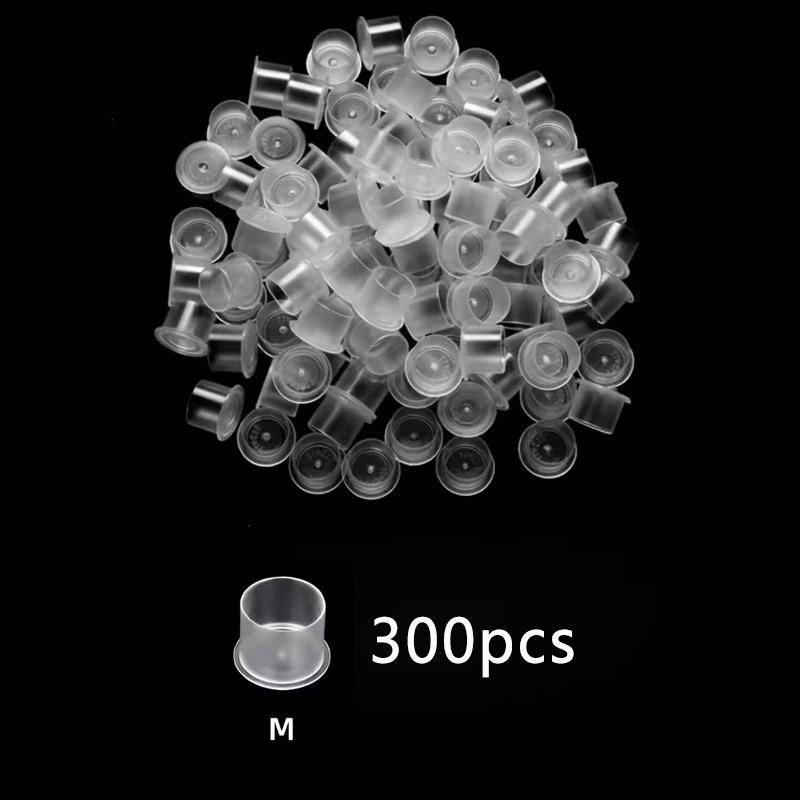 300pcs Tattoo Ink Cups S/M/L Disposable Tattoo Cups, Clear Holder Container Tattoo Cups，Tattoo Studio Additions, Tattoo Equipment for Ink Products, Made of ABS