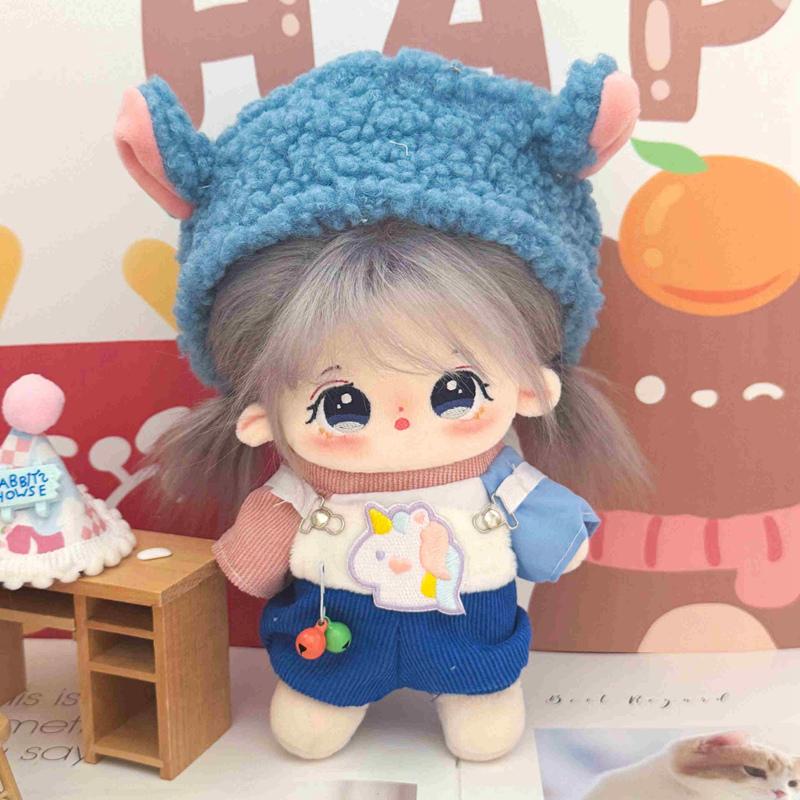 20cm Kawaii Plush Cotton Doll Idol Stuffed Super Star Figure Dolls No Attribute Crying Cotton Doll Can Change Clothes Kids Gift