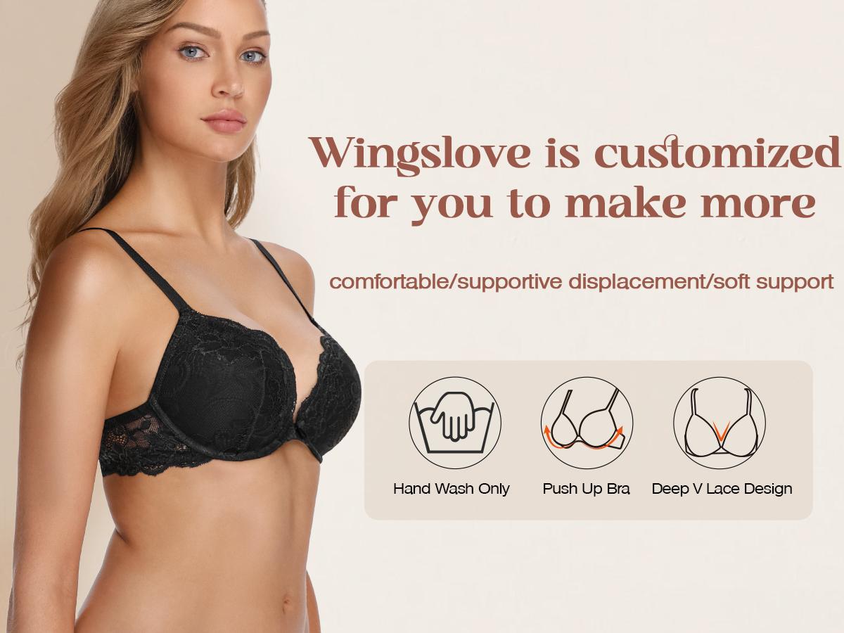 WingsLove Enchante Floral Lace T-shirt Bras Comfort Padded Supportive Full Coverage Underwire Bra for Womenswear SpringStatements