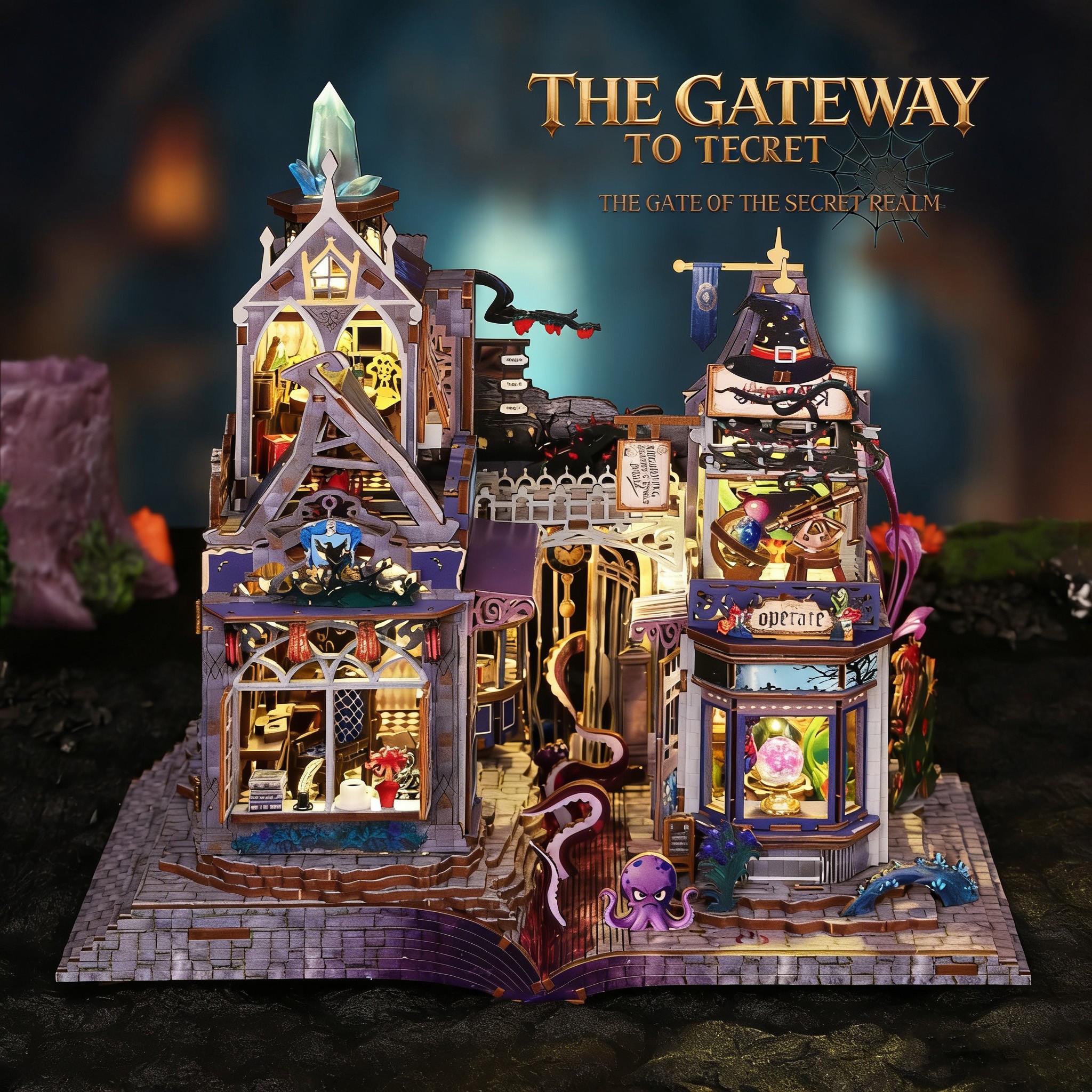 DIY Mini Furniture Dollhouse Kit with Dust Cover and Music Mechanism, 3D Wooden Handmade Model, Creative Room Design Gift