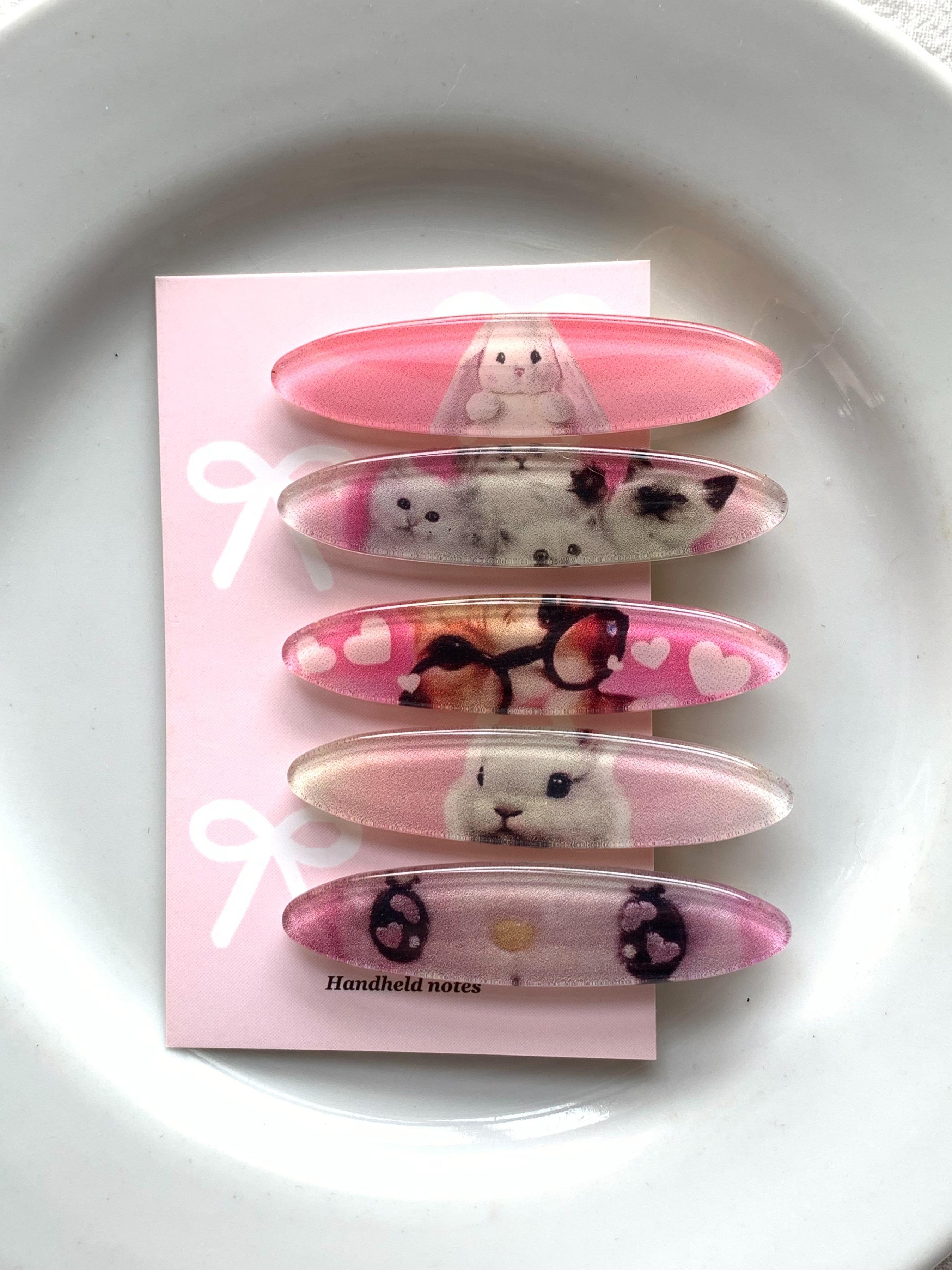 5PCS Cute Cartoon Duckbill Hair Clips, Bunny Cat Pattern, Y2K  Cute Style, Perfect for Gifts, Daily Wear, Parties, Holidays