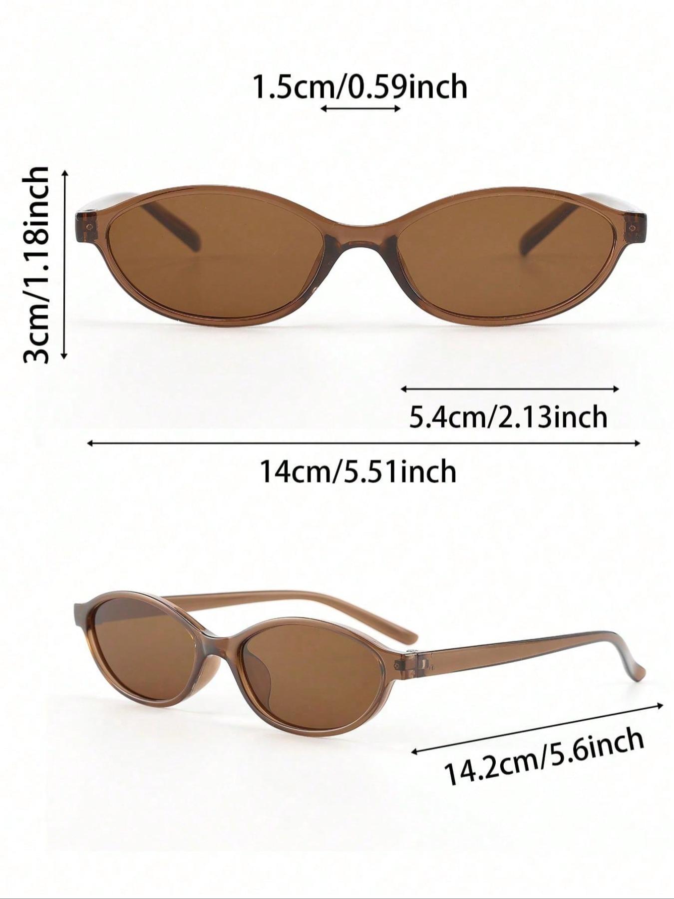 6PCS Small Frame Oval Sunglasses Set, Stylish Daily Wear & Outdoor Use, Perfect for Fashionable Look, Unisex Design, Trending Glasses