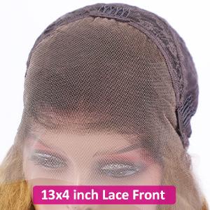 4/27 Highlight Lace Front Wigs Human Hair Pre Plucked Bleached Knots 180% Density 13x4 HD Ombre Honey Blonde Deep Wave Human Hair Wigs with Baby Hair 30inch