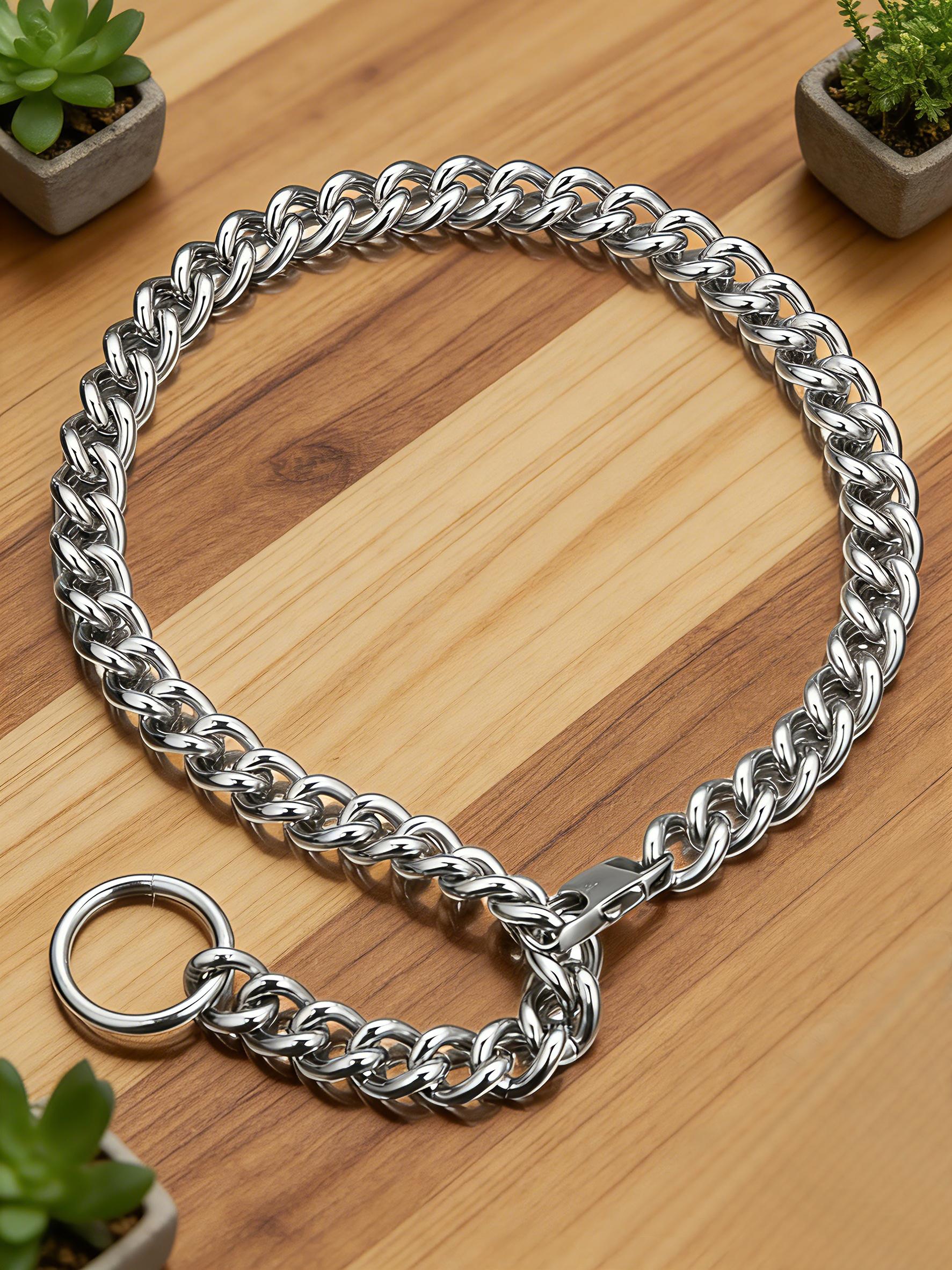 Fashion Women's Silver Color Tail Chain, 11mm Stainless Steel Cuban Necklace, Waterproof, Anti-Allergy, Hip-Hop Style, Valentine's Gift