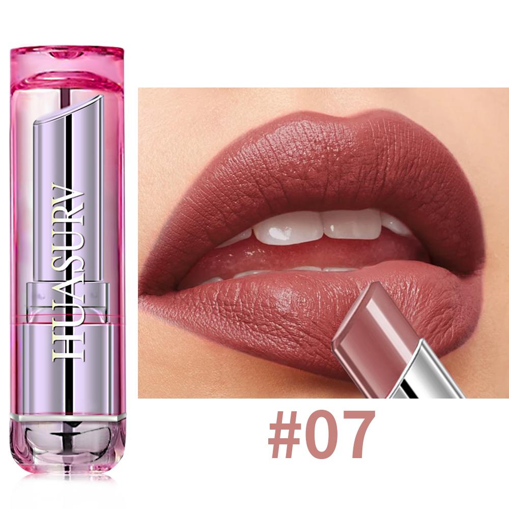 Huasurv Moisturizing Shimmer Lip Balm, Matte Finish Lipstick, Velvet Cream Texture, Smooth Application, Long-Lasting Glitter Makeup