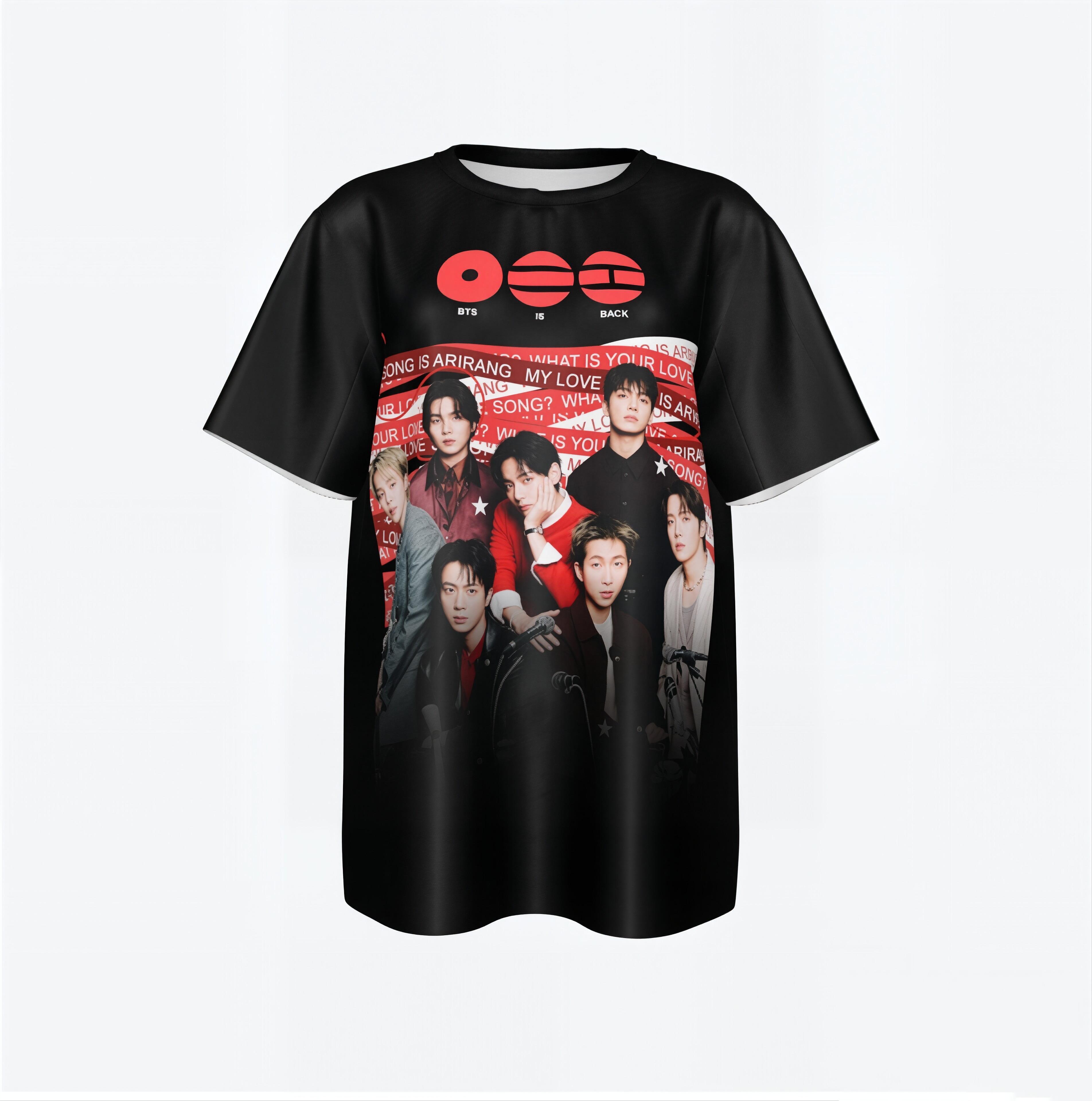 Returning in 2026 ARIRANG BT21 Kpop Band Shirt Women T-Shirt Tour 2026 Shirt World Tour Concert Tee Korean Music Fan Graphic Cute Vintage Style Ladies Tee Gift for Her Casual Soft Top