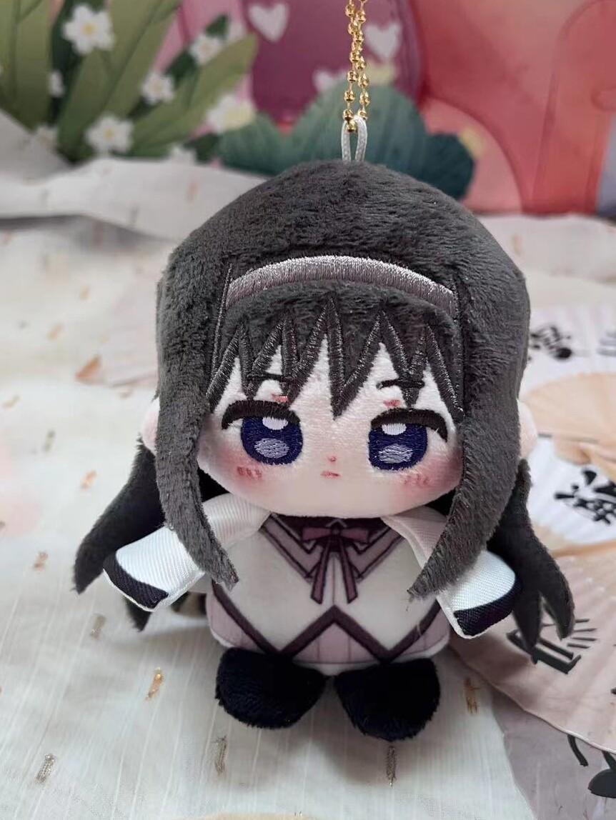 12cm Puella Magi Madoka Magica Plush Sakura Kyoko Kaname Madoka Tomoe Mami Cartoon Anime Figure Stuffed Doll Backpack Pendant