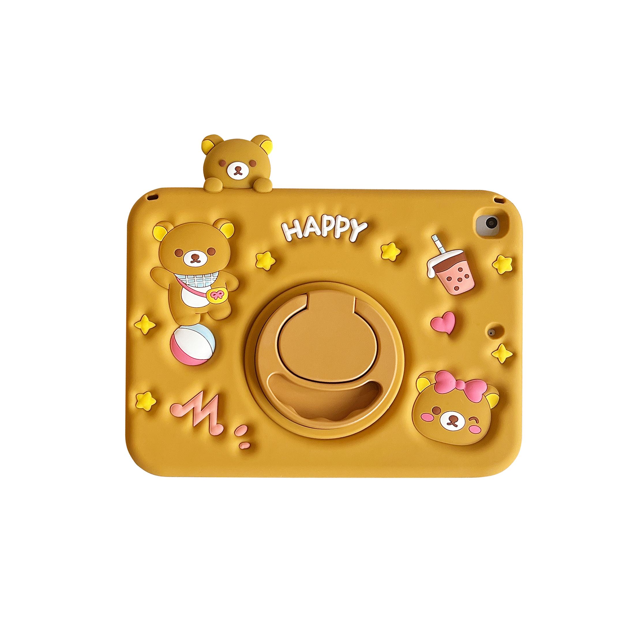 For IPad Air Mini 2 3 4 5 6 7 10.9 Pro 11 9 8 7th 10.2 10.5 GenA16 Child 3D Easy bear Tablet pen slot Protective Same phone case For IPad Air Mini 2 3 4 5 6 7 10.9 Pro 11 9 8 7th 10.2 10.5 GenA16 Child 3D Easy bear Tablet pen slot Protective Same phone case