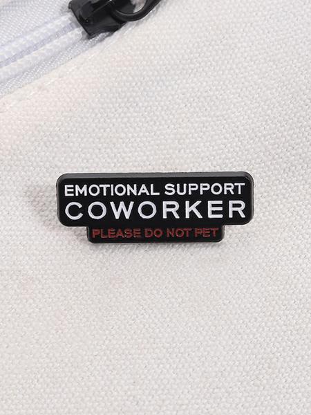 Emotional Support Colleague Lapel Pin, Office Humor Badge, Workplace Self-Parody Style, Fun Accessory for Backpack ID Card Decoration