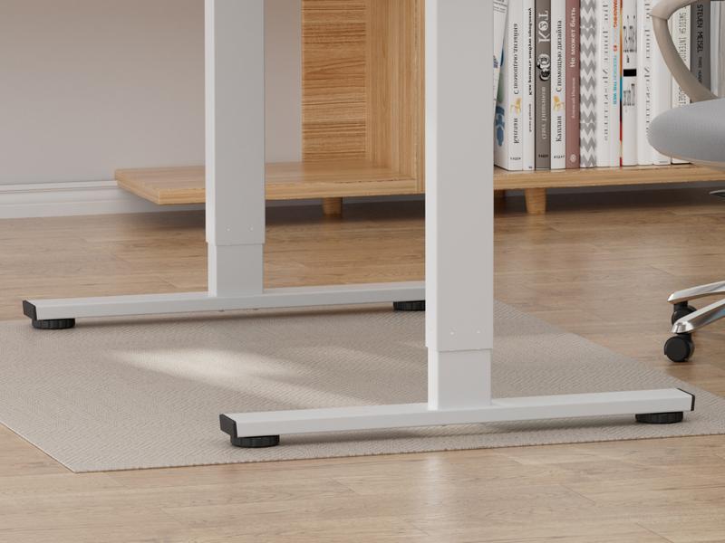 【TikTokShopBlackFriday】Adjustable Height Standing Desk，Electric Whole-Piece Desktop White Desk, 40 x 24 Inches Sit Stand Desk for Home Office