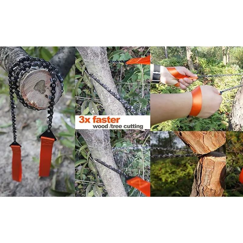 Pocket Chainsaw, 1 Count Outdoor Survival Hand Chainsaw, Survival Gear, Manual Hand Steel Rope Chain Saw, Outdoor Emergency Tool Kit, Portable Hand Tools