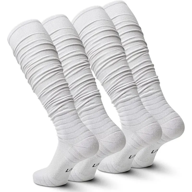 Football Socks Ultra Long 1 Pack/2 Packs Combed Cotton With Ankle Support Padded Knee High Socks Youth Adult