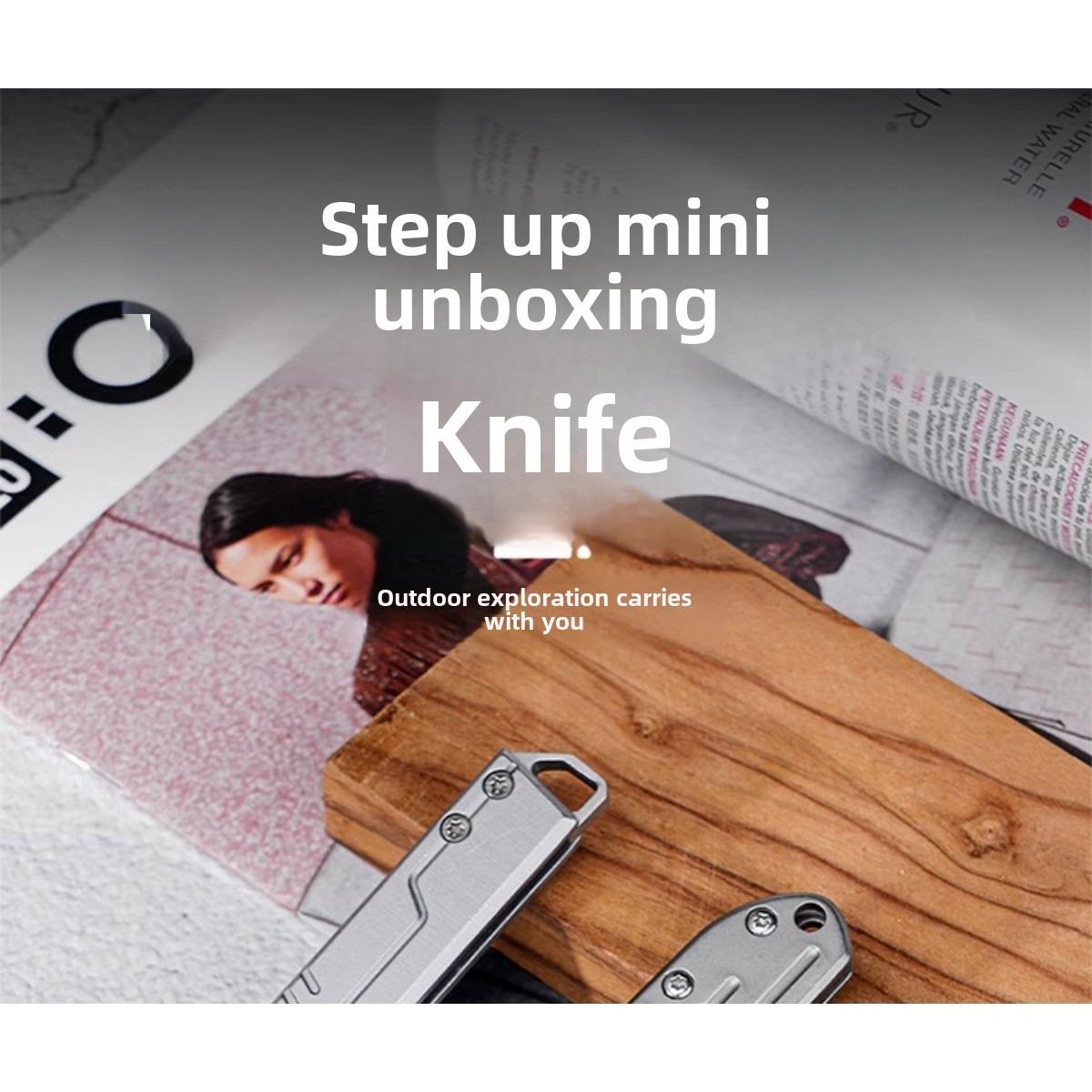 3 camping stainless steel fruit knives high hardness sharp folding knives outdoor multi-function self-defense portable survival knife men's gift