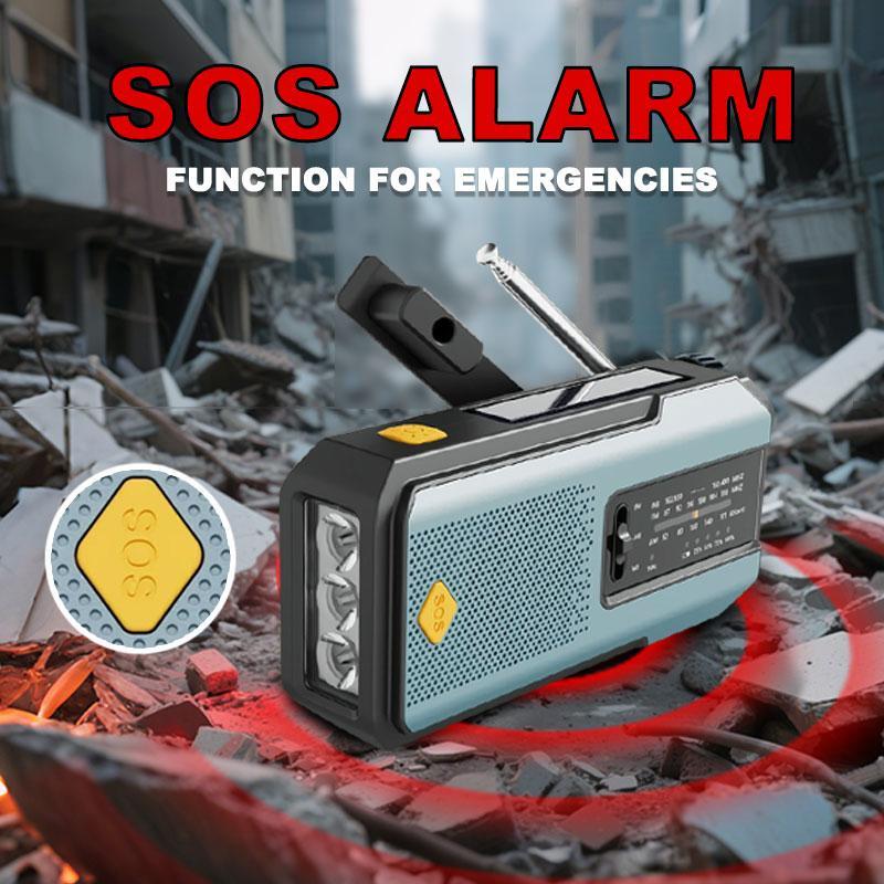 Emergency Weather Radio:AM/FM/WB Reception & Loud SOS Alarm,Hand Crank/Solar/USB Charging, Modern Design Emergency Weather Radio:AM/FM/WB Reception & Loud SOS Alarm,Hand Crank/Solar/USB Charging, Modern Design