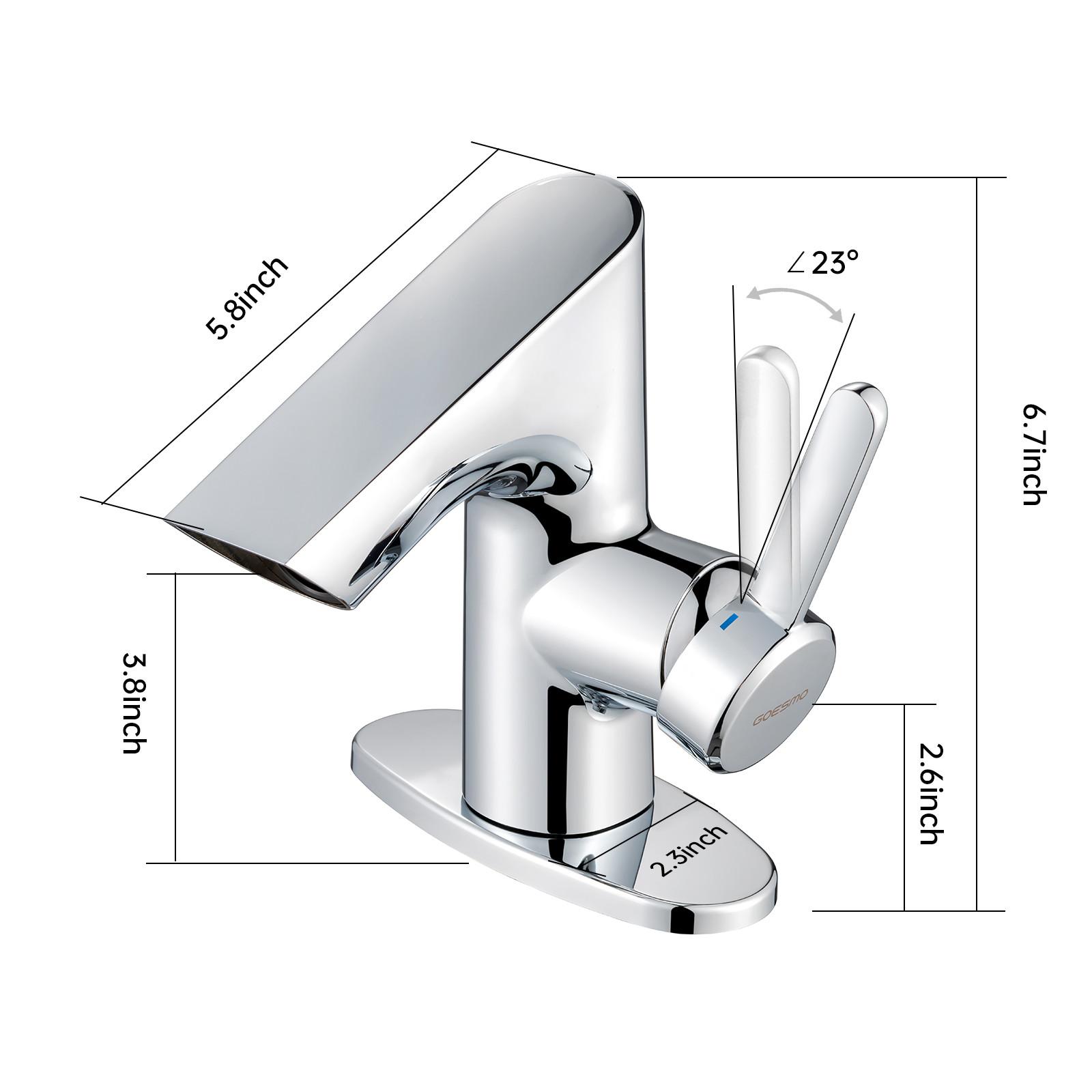 Touchless Smart Bathroom Faucet, 1 or 3 Holes, Adjustable Hot & Cold Temp, Control Water Flow, Chrome Finish, Sensor Automatic Faucet