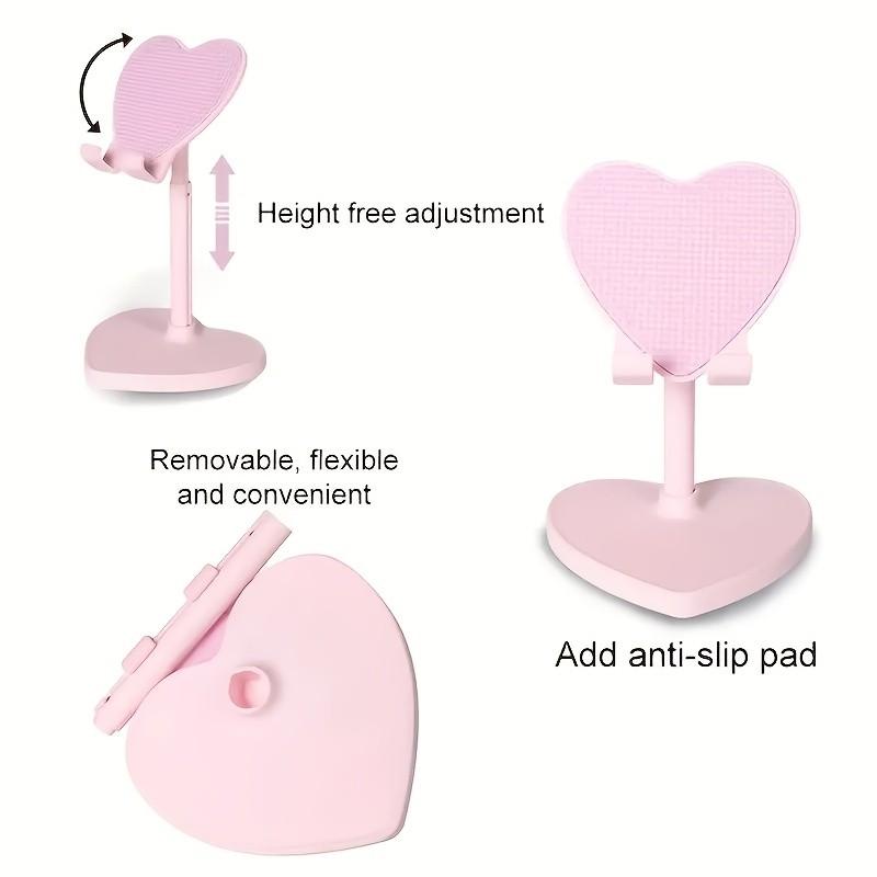 Romantic Heart Phone Stand Extensible, Perfect Gift for Valentine's Day, Fashion Desktop Decoration, Portable Non-Slip, Multi-Scene Use, Phone Holder
