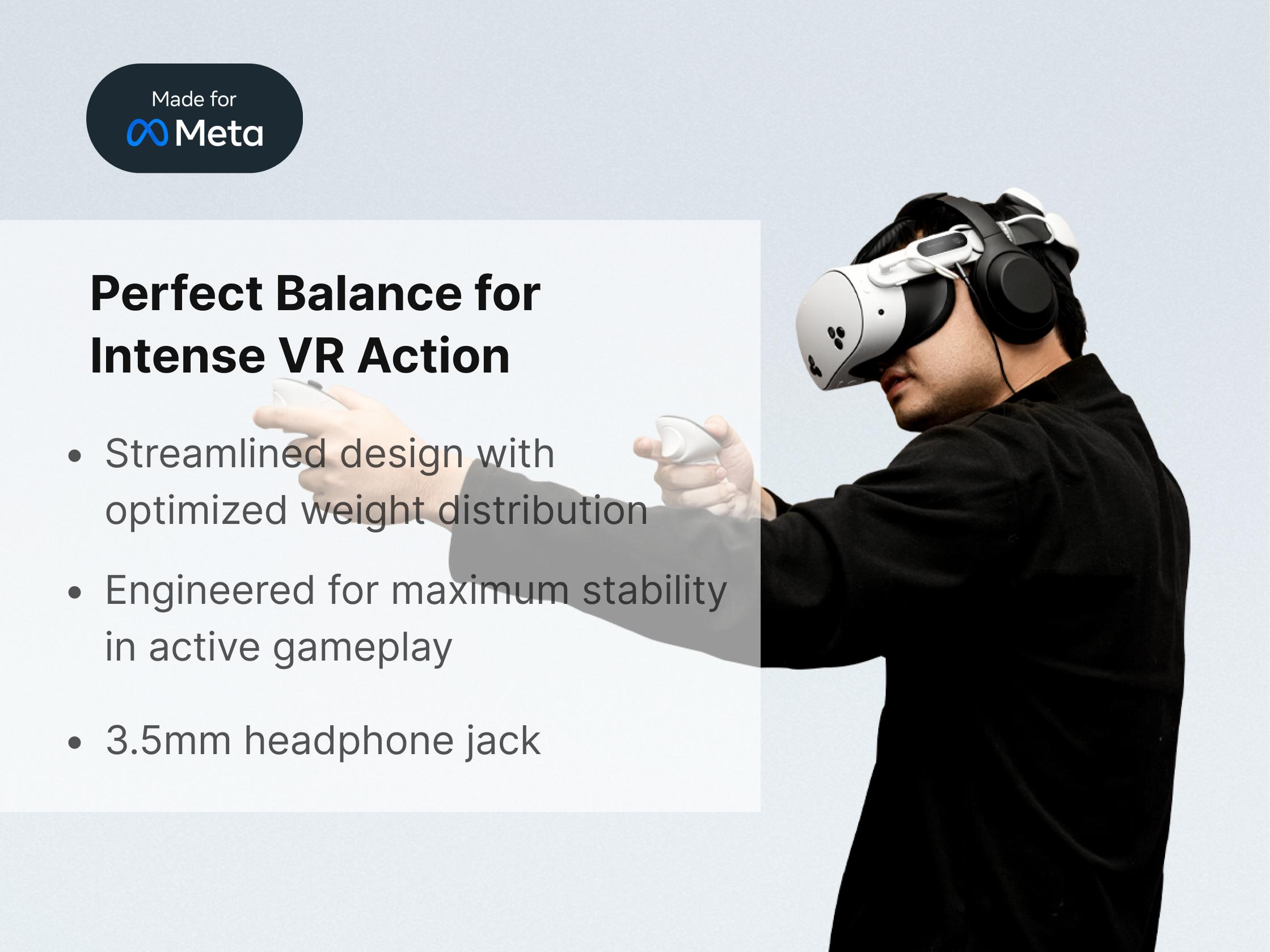 BOBOVR E3 Pro Battery Head Strap for MetaOculus Quest 3/3S - 10000mAh Hot-Swappable Magnetic Battery Fast Charging, 3.5mm Audio, Comfort Design, Comfortable Strap for Extended Playtime