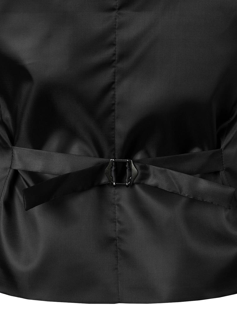 ZEROYAA Men's Hipster Urban Design 3 Pockets Business Formal Dress Vest for Suit Tuxedo