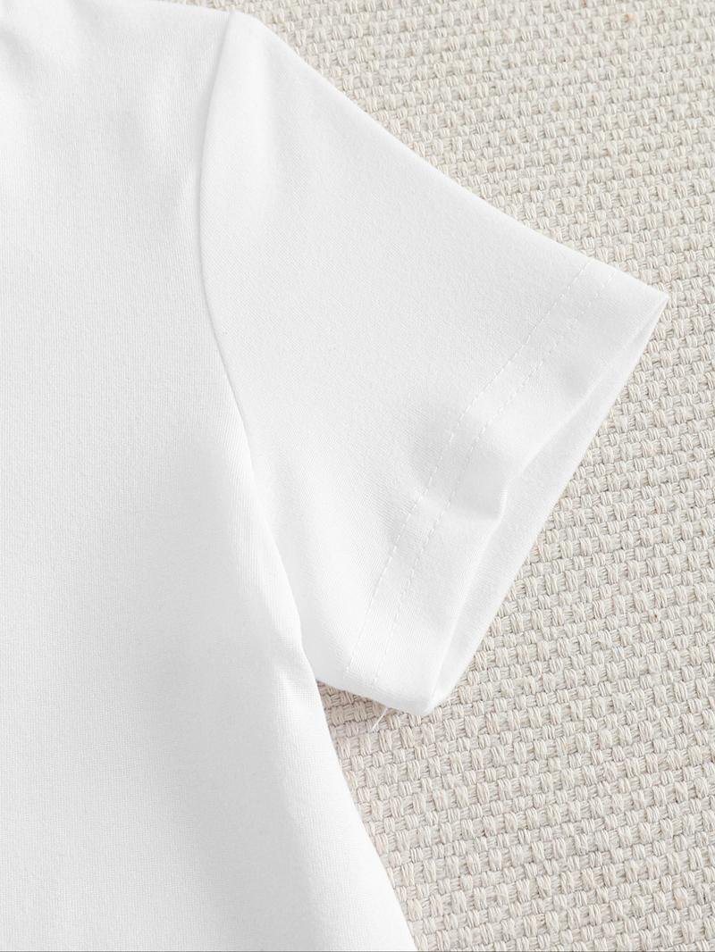 Summer Boys' T-Shirt Short Sleeve + Loose Shorts Set, Last of Us Design, High Elastic Waist, Casual, Perfect Gift