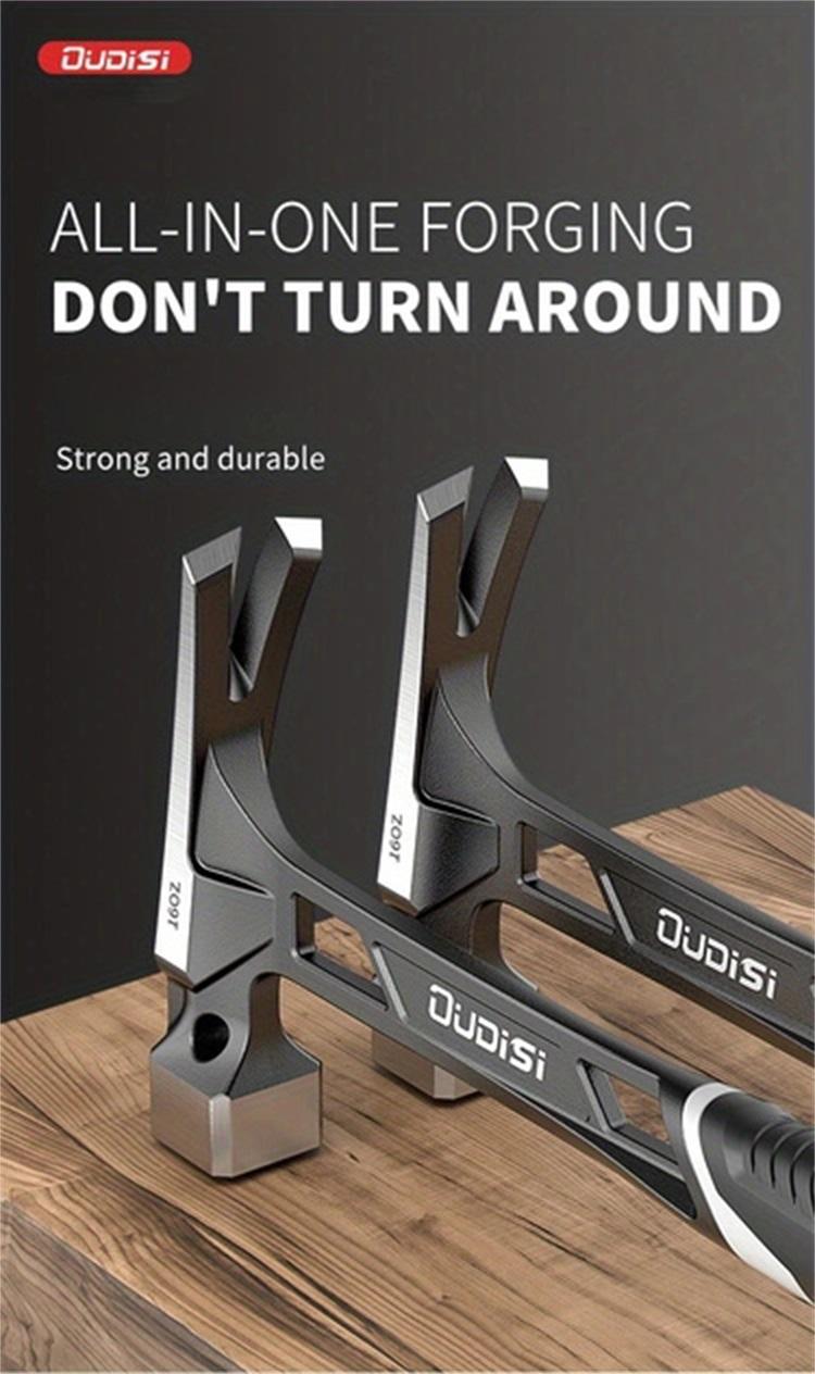 Heavy-Duty One-Piece Claw Hammer, Multi-Functional Claw Hammer Features shock-absorbing nylon handle and non-slip grip High-carbon steel construction with smooth finish Ideal for demolition, Stocking Stuffers,Him Dad Birthday Gift, Clawhammer, Hand Tools