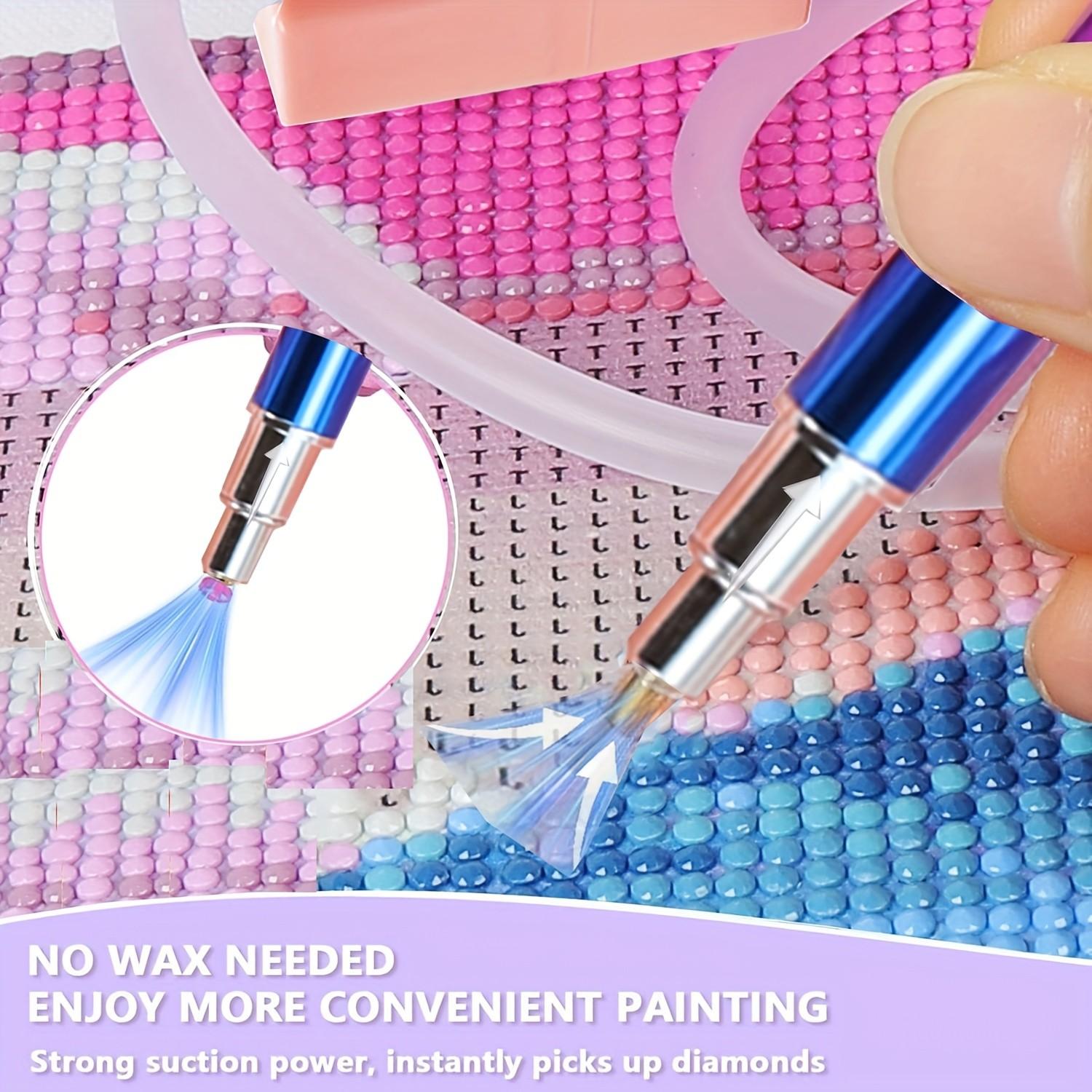 DIY Vacuum Suction Diamond Painting Tool Set, Metal Drill Pen, Rolling Wheel, Plastic Heads, Storage Bag, Complete Kit for Crafting, Diamond Painting Kits, Diamond Art Tools