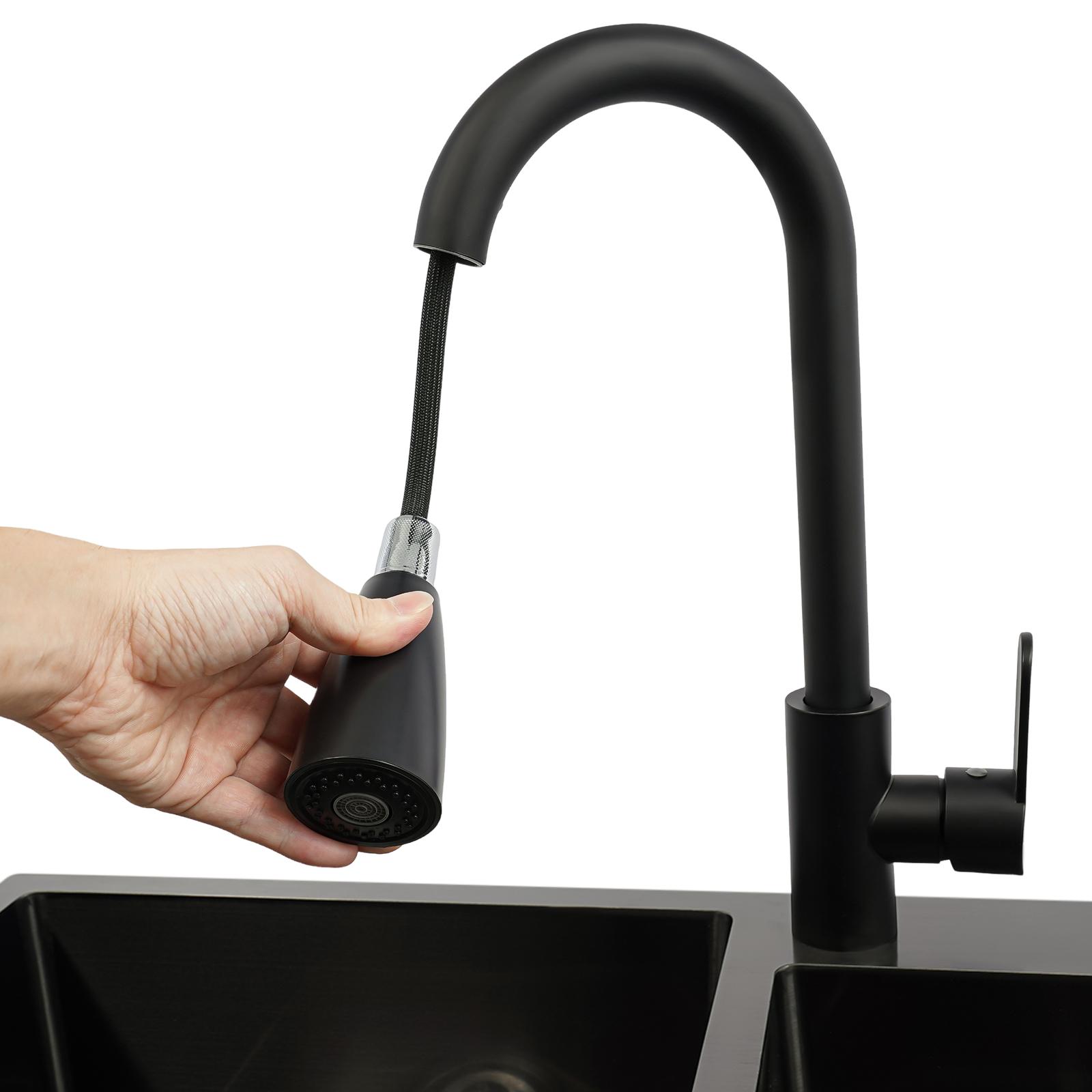 Laundry Utility Sink with Cabinet & Pull-Down Faucet Freestanding Stainless Steel Utility Sinks with 2 Doors Deluxe Bouble Kitchen Sink Wash Station Tub for Laundry & Kitchen, Bathroom(Black) Laundry Utility Sink with Cabinet & Pull-Down Faucet Freestanding Stainless Steel Utility Sinks with 2 Doors Deluxe Bouble Kitchen Sink Wash Station Tub for Laundry & Kitchen, Bathroom(Black)