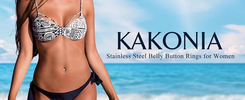 6pcs Belly Button Bar for Women, 14g Dangle Belly Bar, 316L Surgical Steel Cz Navel Barbell, Body Piercing Jewelry, Fashion Body Jewelry, 10mm