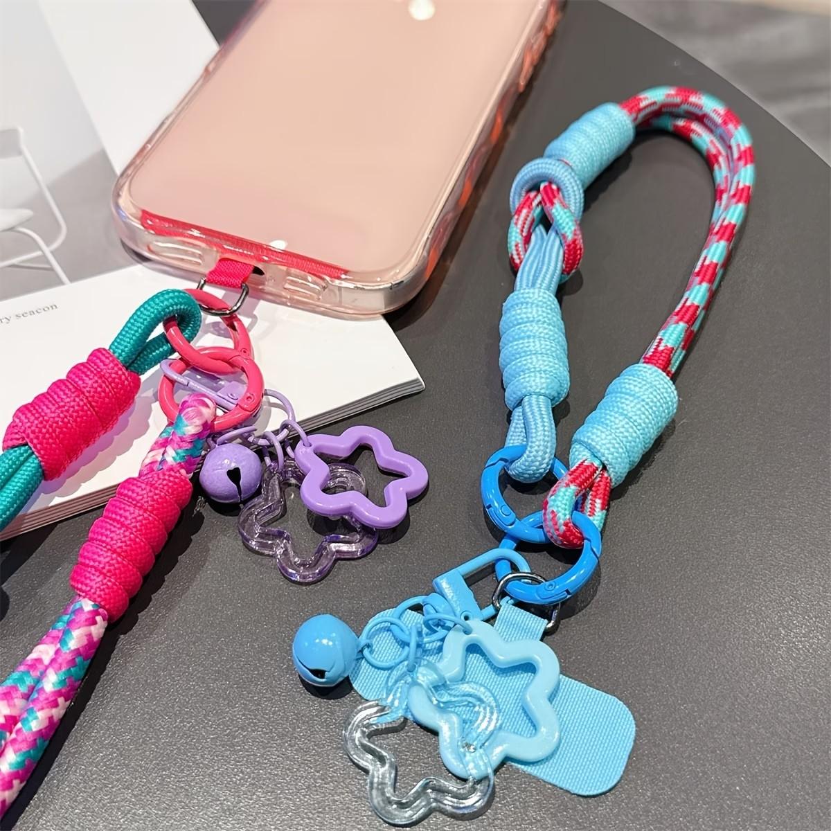 Dopamine Phone Lanyard Short Wrist Strap Anti-Loss Rope + Star Pendant Charm, Unisex Outdoor Hiking Portable Phone Cord, Camera Bag Keychain