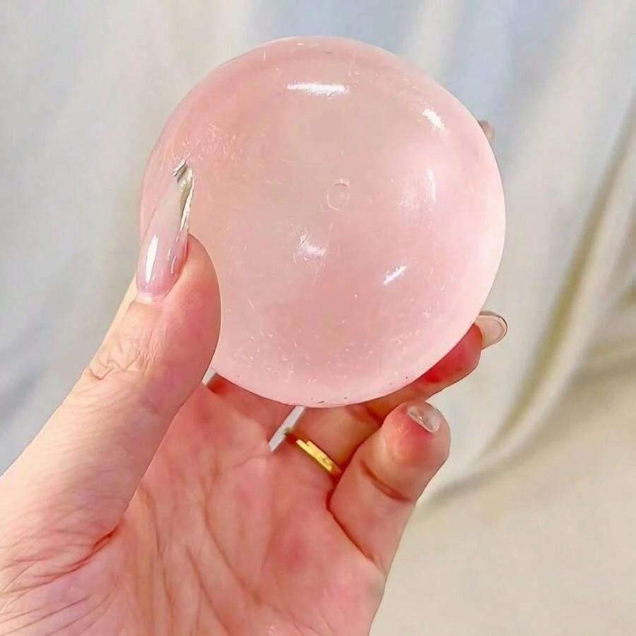 Plush Slow-Return Blue Coconut Oil Handmade Squeeze Ball, 6cm Round Malt Stress Relief Toy, Ideal Gift for Holidays, Fun Cute Birthday Present