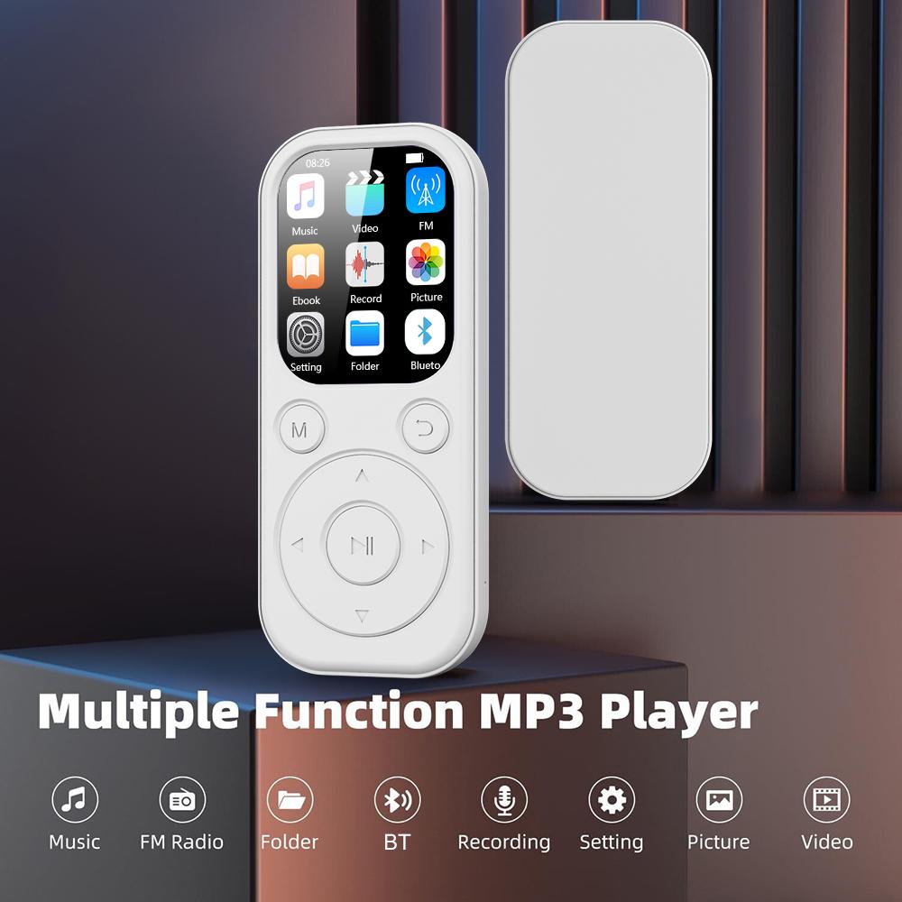 Chargeable Bluetooth MP3-MP4 Audio Player, 5.4 Bluetooth Version, Type-C Port for Fast Charging, Expandable Memory Card Support, FM Recording, E-Book Function